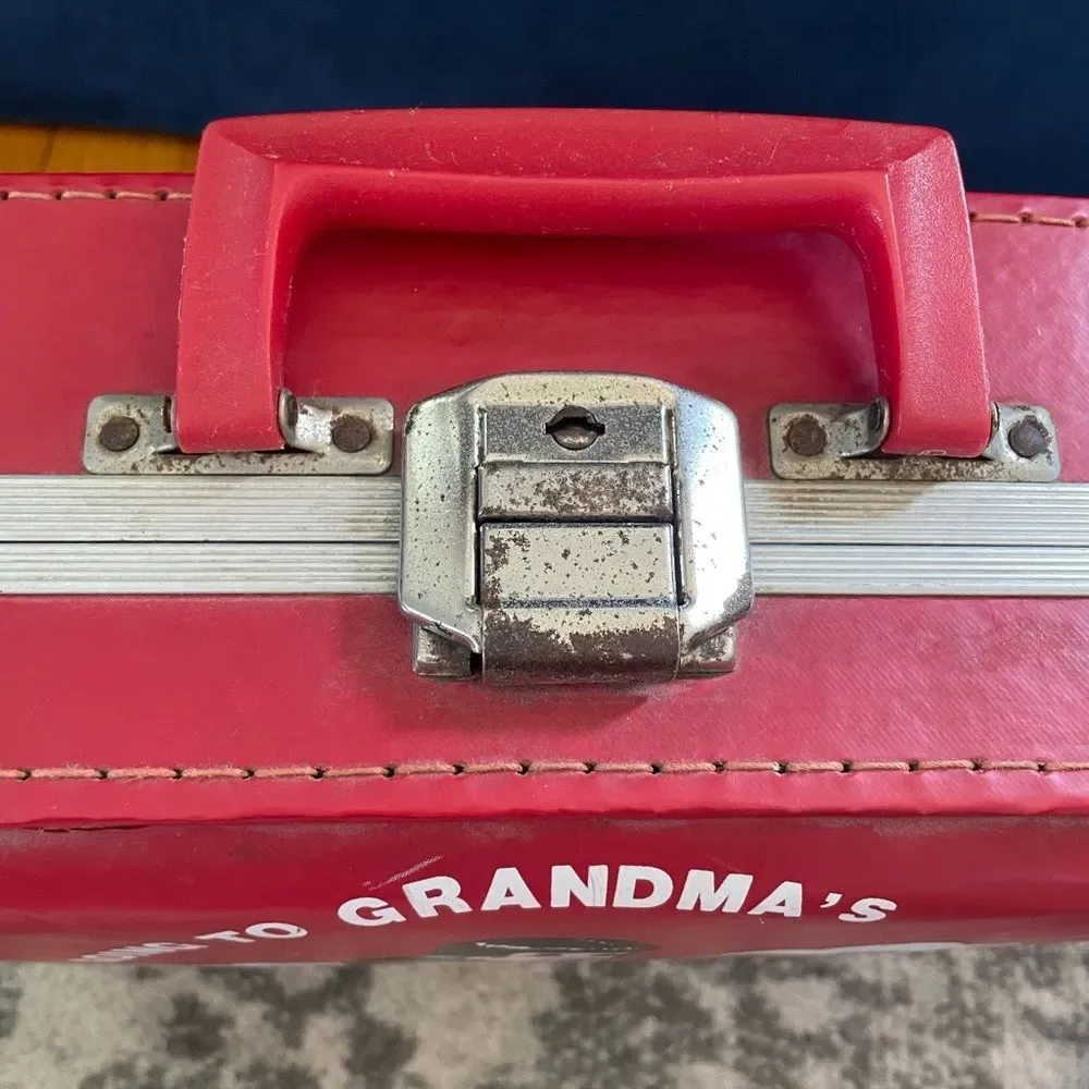 Going to grandmas vintage suitcase